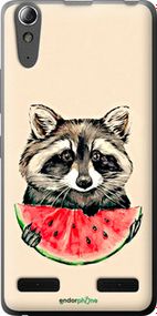 Чохол на Lenovo A6000 Єнотик з кавуном "4605u-103-2448"