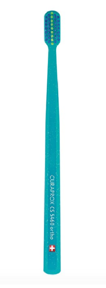 Ортодонтична щітка Curaprox CS 5460 Ortho з "поглибленням", для брекетів, Бірюзовий з синім (TB)