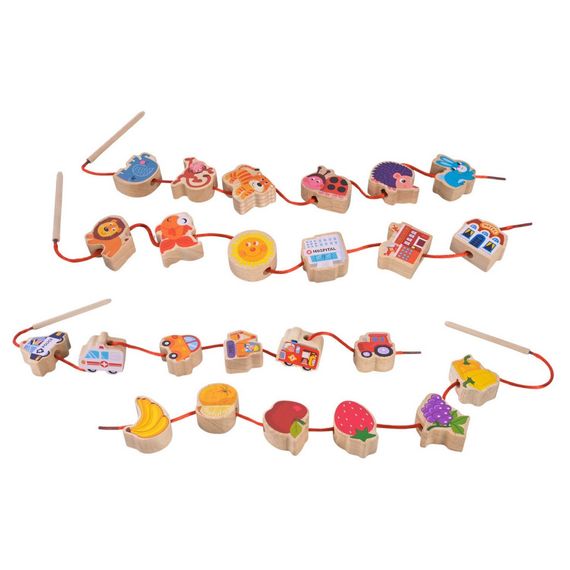 Дерев'яна іграшка Шнурівка C9429 двостороння | Зображення 1