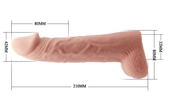 Удлиняющая насадка ( на 8 см ) BAILE - SEX TOYS BIG MAN, BI-026238 Sex Aura | Зображення 9