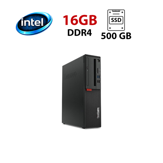 Комп'ютер Lenovo ThinkCentre M720s SFF / Intel Core i5-8400 (6 ядер по 2,8 - 4,0 ГГц) / 16 ГБ DDR4 / 500 ГБ SSD / Intel UHD Graphics 630 б/в