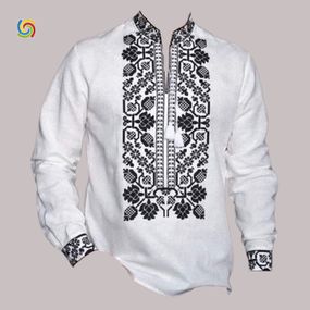 Рубашка Украинская вышиванка 309507 цвет белый размер L/XL