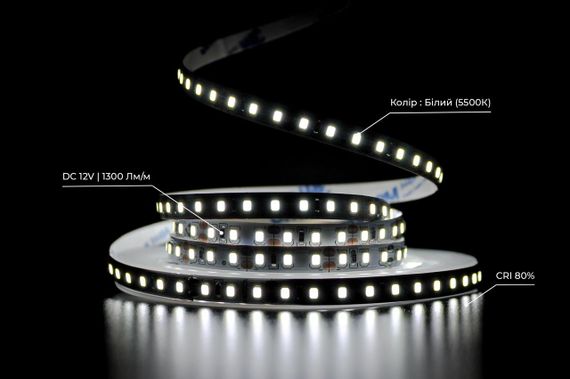 Світлодіодна LED стрічка PROLUM 12V 2835\120 IP20 Series "SG" Білий (5500-6000К) | Зображення 3