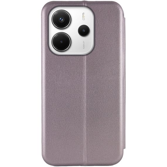 Шкіряний чохол-книжка Classy для Xiaomi Redmi Note 14 4G (Int. version) Сірий | Зображення 2