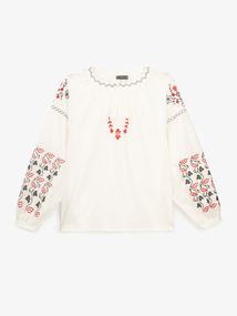 Блуза з принтом жіноча GENUA G01104-0012 3XL Молочний shop (2000999600234)