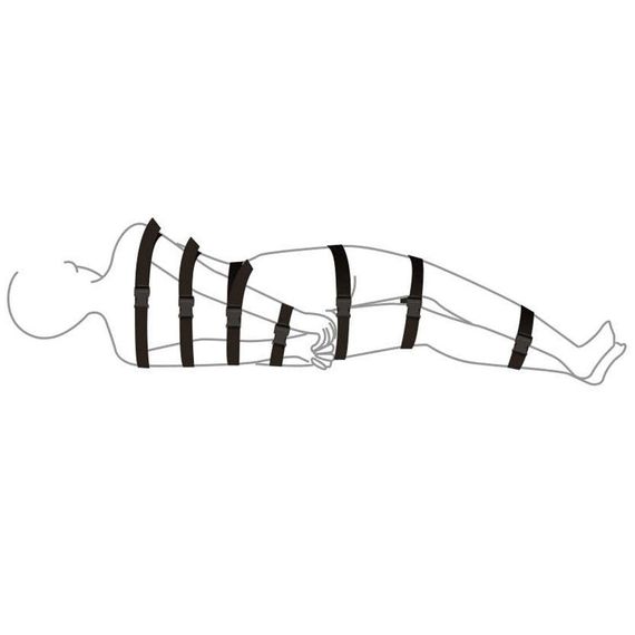 Ремені для бондажу Art of Sex - BDSM Bondage Black Night Simple | Зображення 1