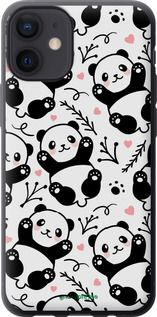 Чохол на iPhone 12 Mini Панди "4318t-2071-2448"