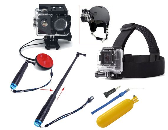 Набор креплений, аксессуаров Primo N2 для экшн камер SJCAM, GoPro, Xiaomi, Atrix, Airon, EKEN