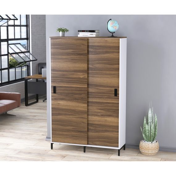 Шкаф офисный раздвижной Loft Design LS-1200-1900 белый дуб палена | Зображення 3