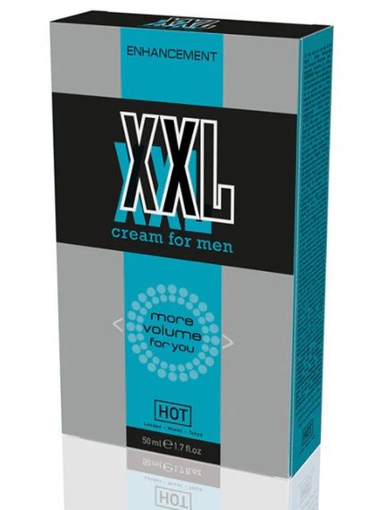 Крем эрекционный плюс увеличение объема HOT XXL Enhancement Cream for men 50 мл Sex Aura | Зображення 1