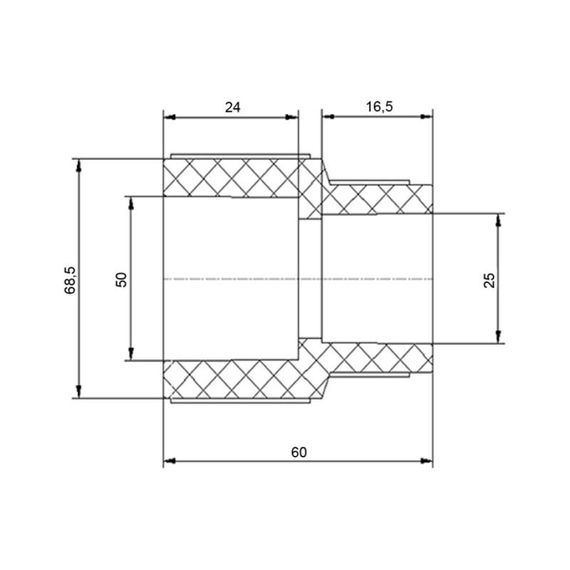 Муфта PPR Blue Ocean 50х25 редукційна SD00006354 | Зображення 1
