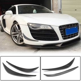 Накладки на передній бампер (Карбон) для Ауди R8 2006-2015 рр