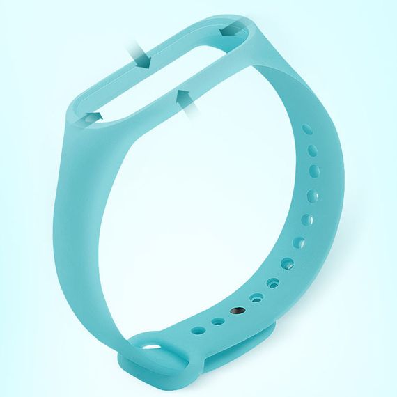 Силіконовий ремінець Neon для Xiaomi Mi Band 5 / 6 Блакитний | Зображення 1