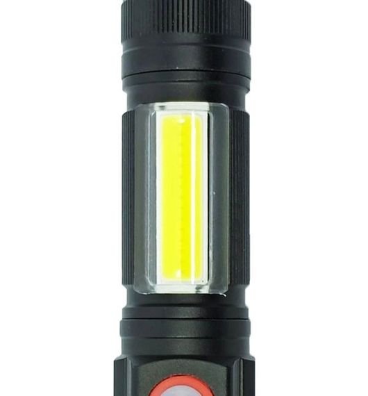 Карманный ручной аккумуляторный фонарь RB-244 фонарик с зумом P90+COB Zoom Micro-USB | Зображення 3