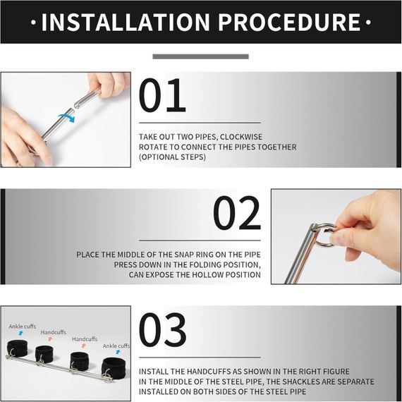 БДСМ-набір LOCKINK YEAHWOW Door Swing & Leg Spreader Bondage set sexstyle | Зображення 4