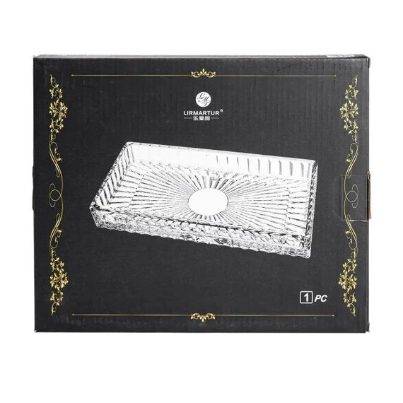 Блюдо для закусок стеклянное 24,5*20,5*2 см прямоугольное HP-YH-54 | Зображення 5