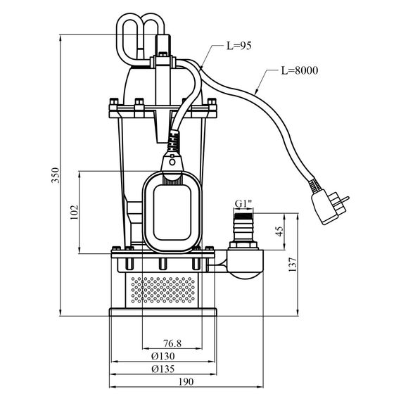 Дренажний насос Agua QDX 5-16-0.37 (CV035075) | Зображення 1