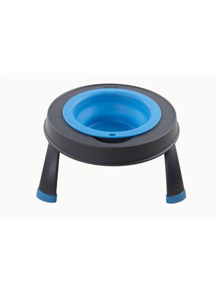 Миска на складывающейся подставке Dexas Dexas Single Elevated Feeder, 360 мл, голубая