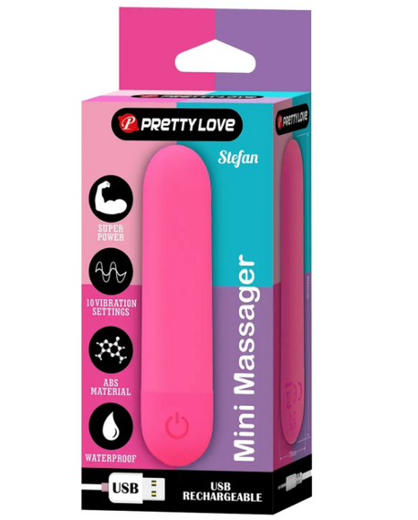 Перезаряжаемая вибропуля Pretty Love - Stefan Pink, BI-300085-2 Sex Aura | Зображення 1