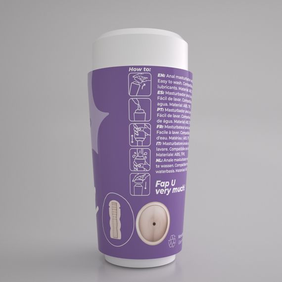 Портативний анальний мастурбатор CRUSHIOUS FAPPUCINO у вигляді стаканчика кави, з кришкою Sex Aura | Зображення 3