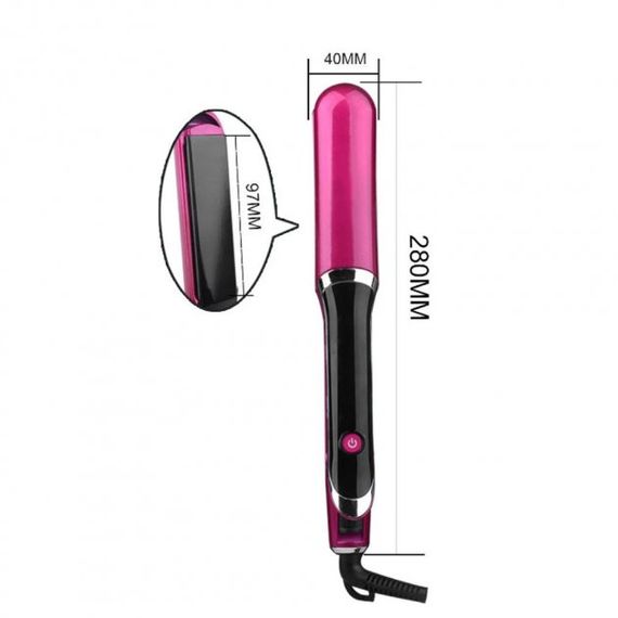 Компактний прасок випрямляч для волосся з керамічним покриттям XPRO 10083  рожевий (41000-DSP-10083) | Зображення 3