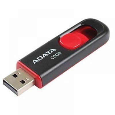 USB флеш накопичувач ADATA 64GB C008 Black+Red USB 2.0 (AC008-64G-RKD) | Зображення 2