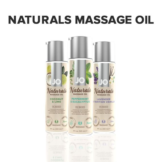 Масажна олія JO Naturals Massage Oil Peppermint & Eucalyptus з ефірними оліями (120 мл) | Зображення 4