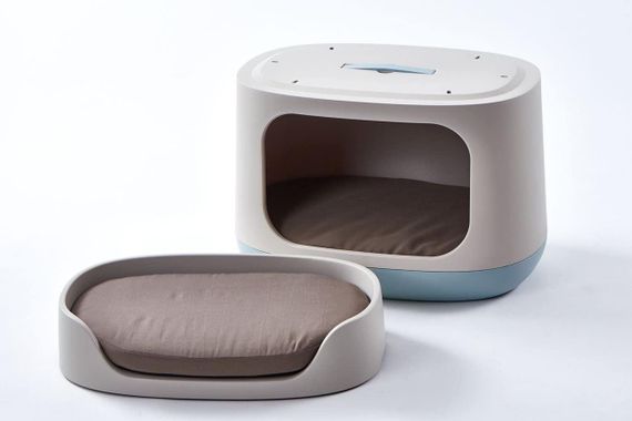 Лежак для животных Keter Pet Bunkbed 17201821, двухъярусный, пластиковый, с подушками, кремовый | Зображення 3