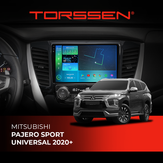 Штатна магнітола Torssen 2K Mitsubishi Pajero  Sport universal 2020+ F108256 4G Carplay DSP