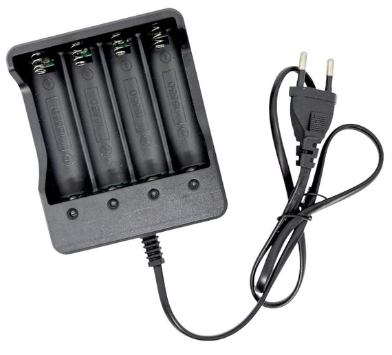 Зарядное устройство зарядка для аккумулятора 18650 4 ячейки с Led индикатором от сети HD-077D WimpeX | Зображення 2