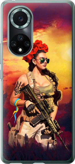 Чехол на Huawei Nova 9 Pro Украинка с оружием "5316u-2503-17620"