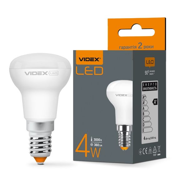LED лампа VIDEX R39e 4W E14 3000K 220V