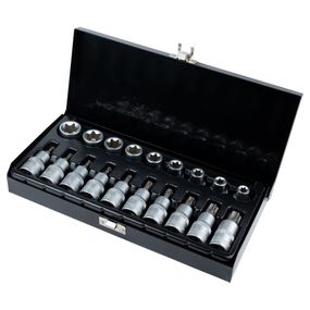 Набір насадок та біт Sigma з насадками Torx 1/2" 19 шт CrV (метал. кейс) (6086661)