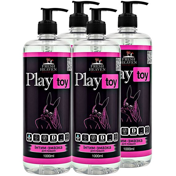Интим-смазка для игрушек (блок 4шт) Fresh Heaven Play Toy 1000ml (Home версия)