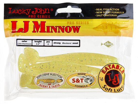 Виброхвосты съедобные LJ Лаки Джон Pro Series MINNOW 4.4in (11.10)/071 5шт. | Зображення 1