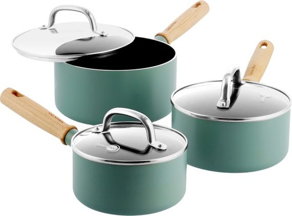 Набір ковшів з кришками GreenPan Mayflower CC001595-001 6 предметів зелений