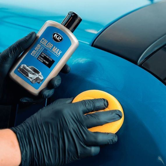 Поліроль восковий для кузова K2 Max Color синій 250 мл (K020BLUE) | Зображення 1