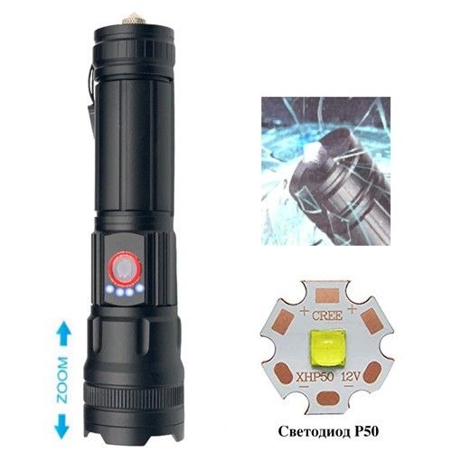 Ліхтарик світлодіодний з регульованим зумом Police BL-6525-GT100 (47479-6525_235) | Зображення 2