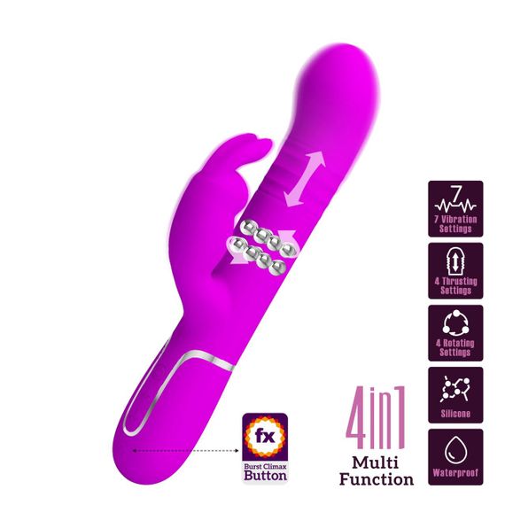 Вібратор PRETTY LOVE Coale Twinkled Tenderness Purple, 7 vibration functions 4 rotation functions 4 sexstyle | Зображення 9