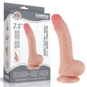 Фалоімітатор - Sliding-Skin Dual Layer Dong 7.5" Flesh Sex Aura