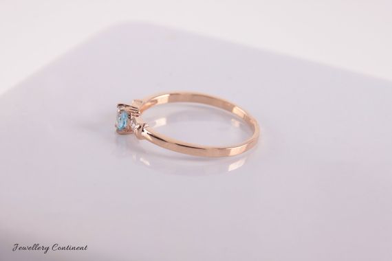 Кольцо из красного золота с топазом 18.5 | Зображення 7