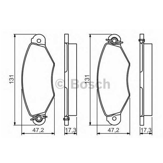 Гальмівні колодки Bosch дискові передні CITROEN/NISSAN/RENAULT Xsara/Kubistar/Kangoo 0986495235 | Зображення 1