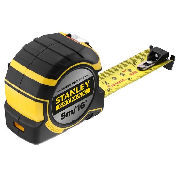 Рулетка измерительная FatMax®Autolock длиной 5 м/16, шириной 25 мм, в прорезиненном корпусес, двухсторонней шкалой STANLEY | Зображення 1