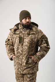 Бушлат зимовий Ріп-Стоп, підкладка: фліс, наповнювач: синтепон Піксель ММ14