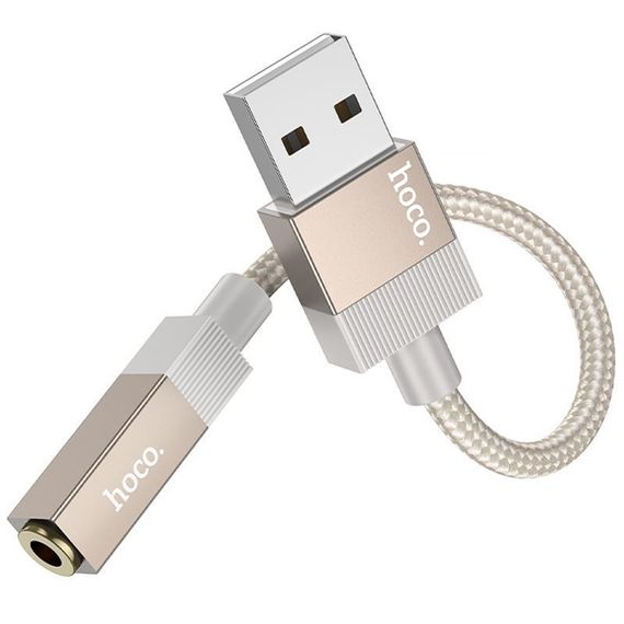 Перехідник Hoco UPA32D Clever USB to 3.5mm Gold | Зображення 3