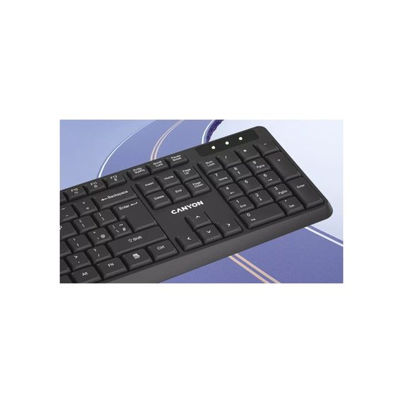 Клавіатура Canyon KB-W01 Water resistant Wireless UA Black (CNE-CKEYW01) | Зображення 4
