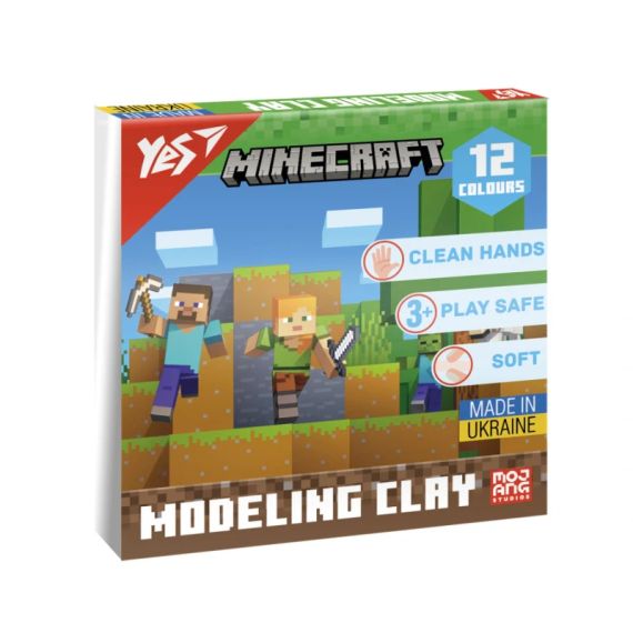 Пластилін Minecraft YES 540668 12 кольорів Різнокольоровий shop (4823091921605)