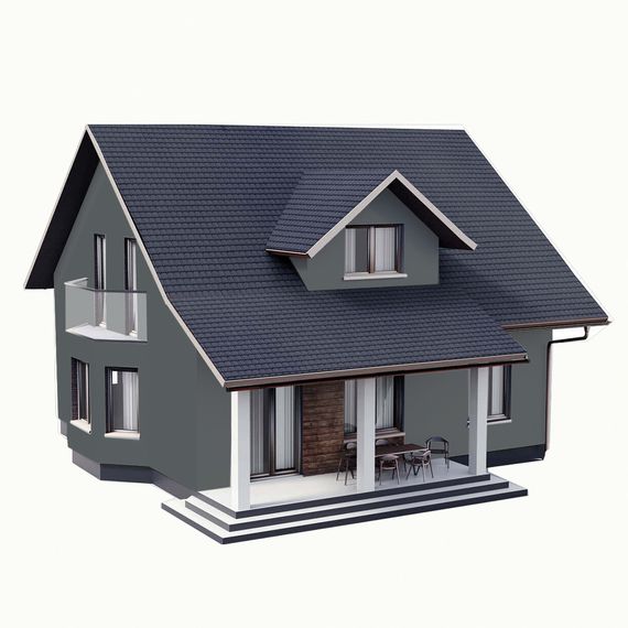 Фарба Акрил-латексна Фасадна Skyline RAL 7012 Графітовий Шторм 10л | Зображення 2