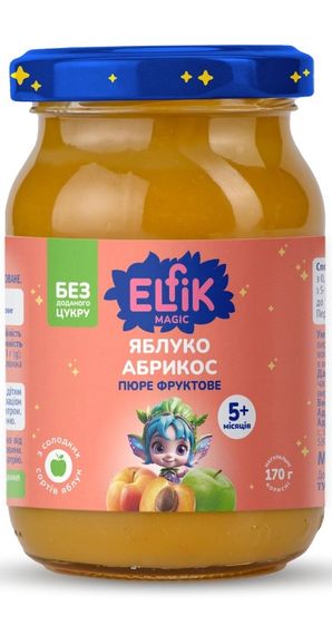 Пюре яблоко-абрикос Elfik Magic 170 г х 12 шт