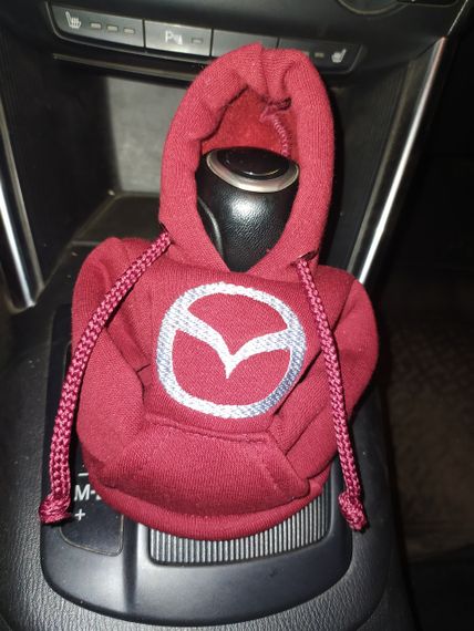 Чохол кофта Худі аксесуар на КПП  Car Hoodie мазда Mazda бордовий подарунок автомобілісту 10070
